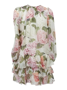 Dolce & Gabbana Kids Floral Ruffled Dress
