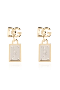 Dolce & Gabbana Logo Plaque Clip On Earrings