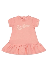 Dolce & Gabbana Kids Logo Embroidered Ruffled Dress