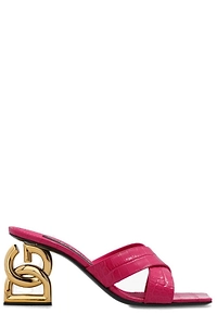 Dolce & Gabbana Logo Plaque Embossed Mules