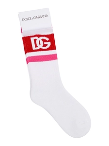 Dolce & Gabbana Kids Logo Intarsia-Knit Socks