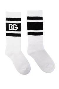 Dolce & Gabbana Kids Logo Intarsia-Knit Socks