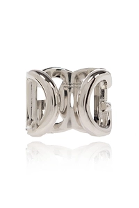 Dolce & Gabbana Logo Plaque Engraved Ring