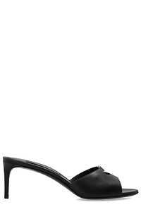 Dolce & Gabbana Logo Plaque Heeled Mules