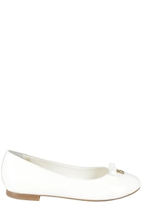 Dolce & Gabbana Kids Logo Plaque Ballerina Shoes