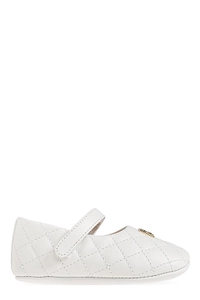 Dolce & Gabbana Kids Logo Plaque Round Toe Flats