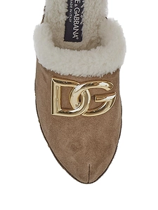 Dolce & Gabbana Logo-Plaque Round Toe Clogs