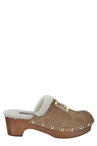 Dolce & Gabbana Logo-Plaque Round Toe Clogs