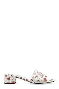 Dolce & Gabbana Floral Block-Heel Mules