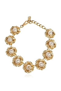 Dolce & Gabbana Floral Pearl Short Necklace