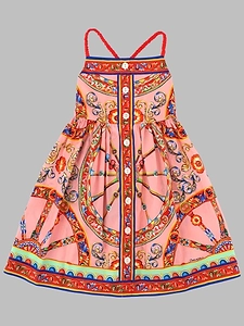 Dolce & Gabbana Kids Printed Sleeveless Dress
