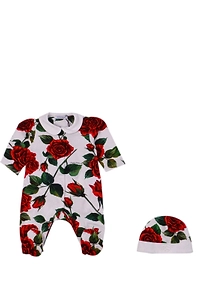 Dolce & Gabbana Kids Rose Motif Babygrow Set