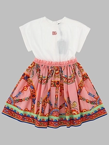 Dolce & Gabbana Kids Short-Sleeve Printed Dress