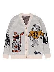 Dolce & Gabbana Kids V-Neck Jacquard Piqué Cardigan
