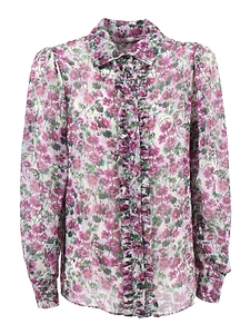 Dolce & Gabbana Kids Violet-Print CrÊPe Shirt