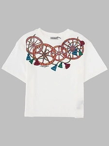 Dolce & Gabbana Kids Wheel Embroidered T-Shirt