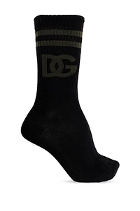 Dolce & Gabbana Striped Logo Socks