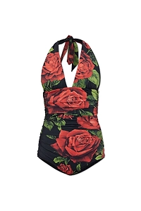 Dolce & Gabbana Rose Printed One-Piece Swimsuit