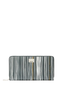 Dolce & Gabbana Striped Zip-Around Wallet