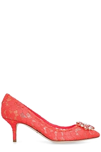 Dolce & Gabbana Taormina Lace Embellished Pumps