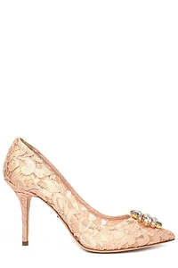 Dolce & Gabbana Taormina Lace Embellished Pumps