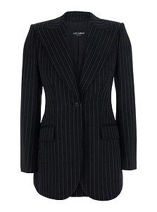 Dolce & Gabbana Turlington Pinstriped Blazer
