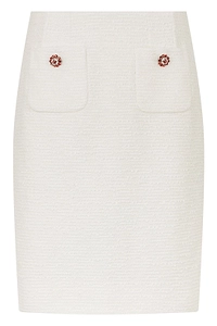 Dolce & Gabbana Tweed Skirt With Jewel Buttons