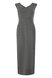 Dolce & Gabbana V-Neck Midi Sheath Dress