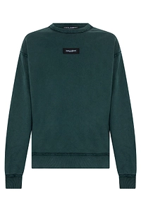 Dolce & Gabbana Vintage Effect Logo Patch Sweatshirt