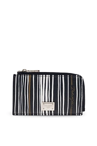 Dolce & Gabbana Striped Zip-Around Wallet