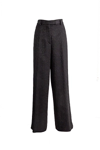 Floral Jacquard Wide-Leg Pants