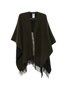 Dondup Zip-Front Fringed Cape