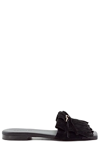 Donnarì Fringed Buckle Heeled Sandals