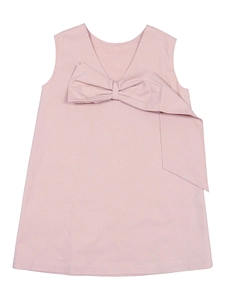 Douuod Kids Bow Detailed V-Neck Sleeveless Dress