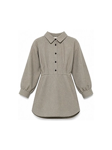 Douuod Kids Button Detailed Long-Sleeved Dress