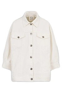 Douuod Kids Button-Up Three-Quarter-Sleeved Jacket