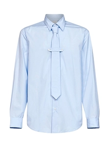 Dries Van Noten Long Sleeve Tie Buttoned Shirt