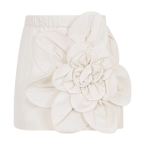 Douuod Kids Floral Embellished A-Line Skirt