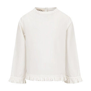 Douuod Kids Ruffed-Hem Crewneck Sweatshirt