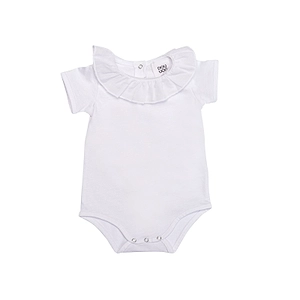 Douuod Kids Ruffle Detailed Short-Sleeved Rompers