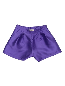 Douuod Kids Satin Pleated Shorts