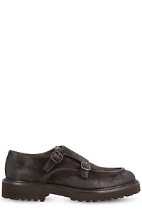 Doucal's Lug-Sole Double-Buckle Monk Shoes