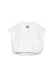 Douuod Kids Short-Sleeved V-Neck Sweatshirt