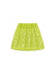 Sequin Embellished Straight Hem Skirt