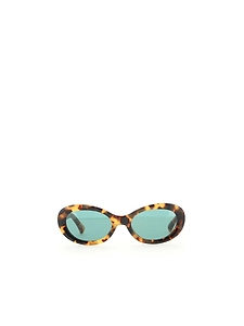 Dries Van Noten Oval Frame Tinted Sunglasses