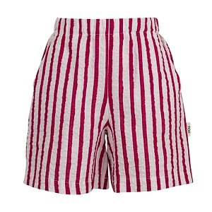 Douuod Kids Striped Logo Tag Shorts