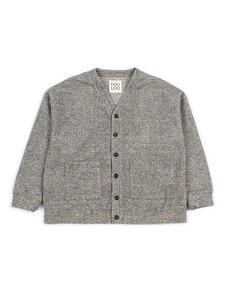 Douuod Kids V-Neck Plaid Cardigan