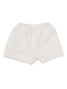 Douuod Kids Waffle-Knit High Waist Shorts