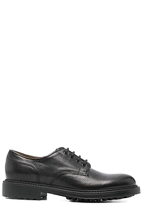 Doucal's Round Toe Lace-Up Derby Shoes