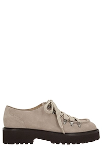 Doucal's Round Toe Lace-Up Shoes